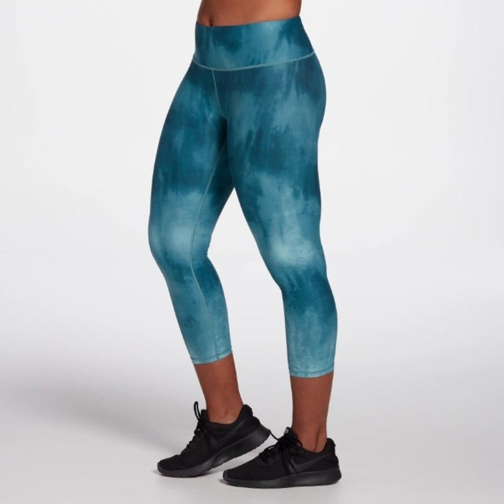 Calia Ocean Wash Mineral Energize Mid-Rise Printed 7/8 Leggings